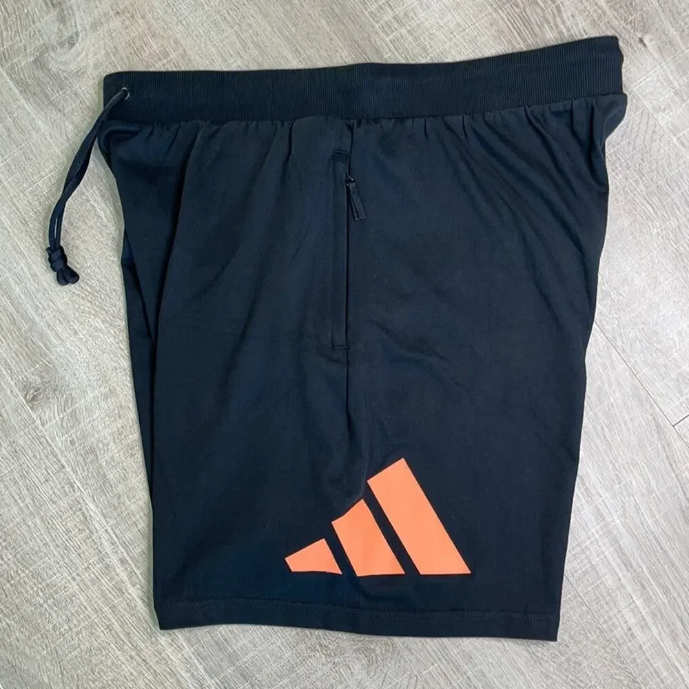 NWT ADIDAS Men’s Black Elastic Waist Multi Sport Athletic Shorts